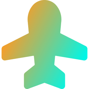 Airplane Enabled Icon from Core Gradient - Free Set