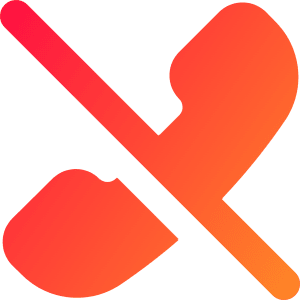 Call Hang Up Icon from Core Gradient - Free Set