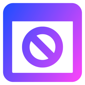 Browser Block Icon from Core Gradient - Free Set