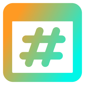 Browser Hash Icon from Core Gradient - Free Set