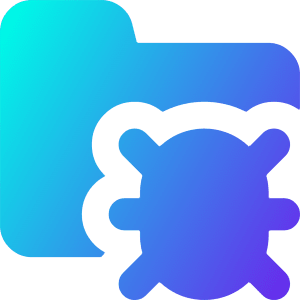 Bug Virus Folder Icon from Core Gradient - Free Set