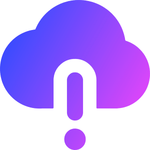 Cloud Warning Icon from Core Gradient - Free Set