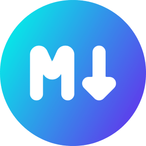 Markdown Circle Programming Icon from Core Gradient - Free Set