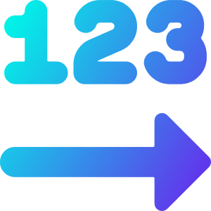 Steps Number Icon from Core Gradient - Free Set