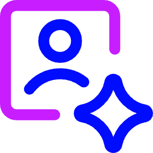 Ai Generate Portrait Image Spark Icon from Core Neon - Free Set