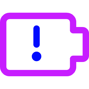 Battery Alert 1 Icon from Core Neon - Free Set