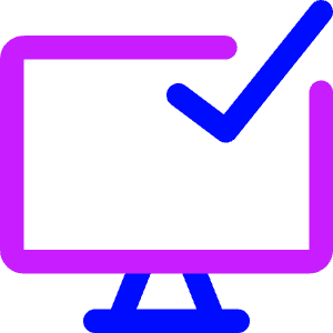 Desktop Check Icon from Core Neon - Free Set