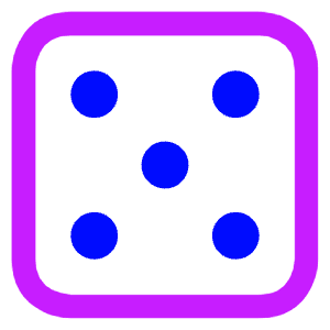 Dice 5 Icon from Core Neon - Free Set