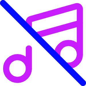 Music Note Off 2 Icon from Core Neon - Free Set