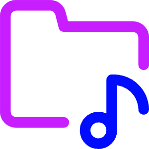 Play List Folder Icon from Core Neon - Free Set