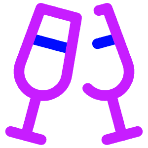 Champagne Party Alcohol Icon from Core Neon - Free Set