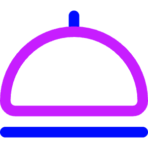 Serving Dome Icon from Core Neon - Free Set