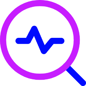Heart Rate Search Icon from Core Neon - Free Set