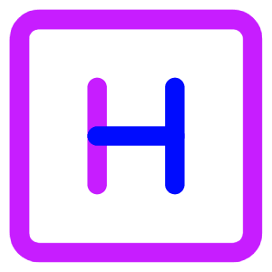 Hospital Sign Square Icon from Core Neon - Free Set