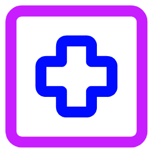 Sign Cross Square Icon from Core Neon - Free Set