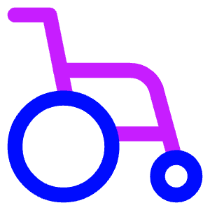 Wheelchair Icon from Core Neon - Free Set
