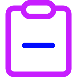 Clipboard Remove Icon from Core Neon - Free Set
