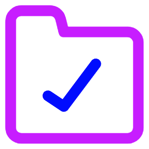 Folder Check Icon from Core Neon - Free Set