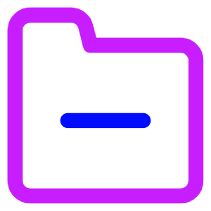 Folder Delete Icon from Core Neon - Free Set