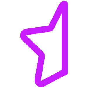 Half Star 1 Icon from Core Neon - Free Set