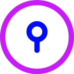 Keyhole Lock Circle Icon from Core Neon - Free Set
