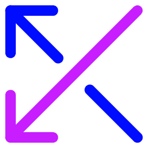 Line Arrow Crossover Left Icon from Core Neon - Free Set