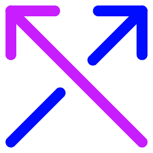 Line Arrow Crossover Up Icon from Core Neon - Free Set