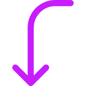 Line Arrow Curve Left Down Icon from Core Neon - Free Set