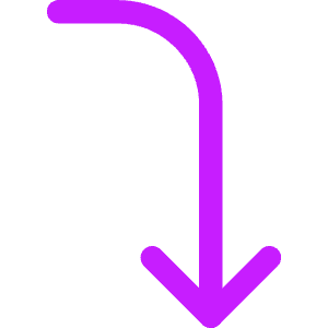 Line Arrow Curve Right Down Icon from Core Neon - Free Set