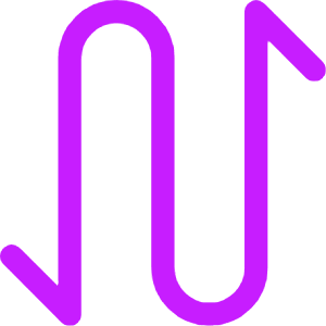 Line Arrow Curvy Up Down 1 Icon from Core Neon - Free Set