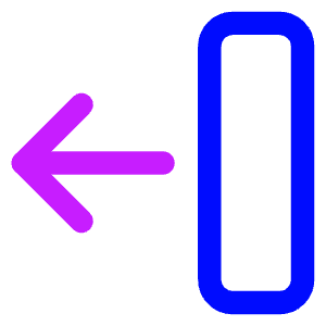 Line Arrow Move Left 2 Icon from Core Neon - Free Set
