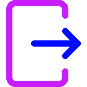 Logout 1 Icon from Core Neon - Free Set