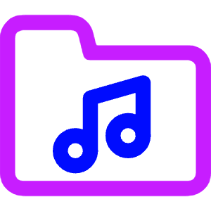 Music Folder Song Icon from Core Neon - Free Set