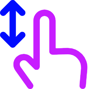 One Finger Drag Vertical Icon from Core Neon - Free Set