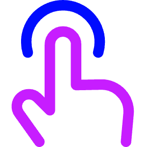 One Finger Tap Icon from Core Neon - Free Set