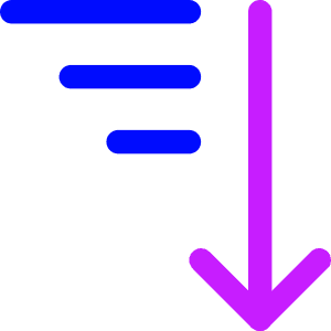 Sort Descending Icon from Core Neon - Free Set