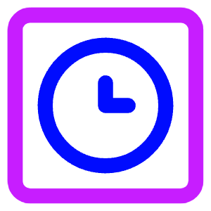 Square Clock Icon from Core Neon - Free Set