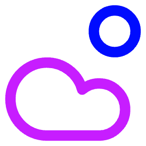 Sun Cloud Icon from Core Neon - Free Set