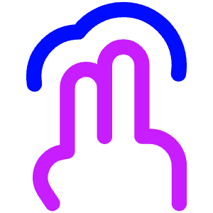 Two Finger Tap Icon from Core Neon - Free Set
