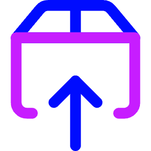 Upload Box 1 Icon from Core Neon - Free Set