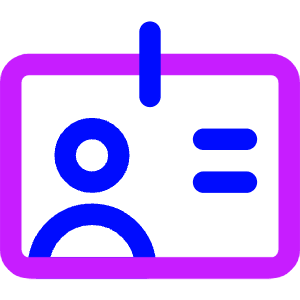 User Identifier Card Icon from Core Neon - Free Set