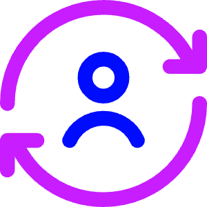 User Sync Online In Person Icon from Core Neon - Free Set