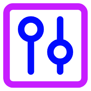 Vertical Slider Square Icon from Core Neon - Free Set