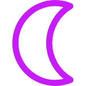 Waning Cresent Moon Icon from Core Neon - Free Set