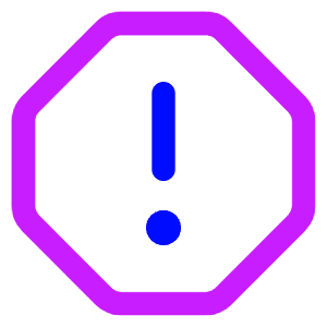 Warning Octagon Icon from Core Neon - Free Set