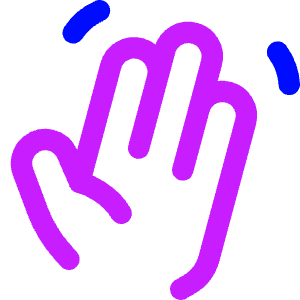 Waving Hand Icon from Core Neon - Free Set