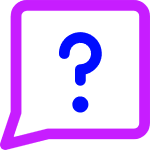 Chat Bubble Square Question Icon from Core Neon - Free Set