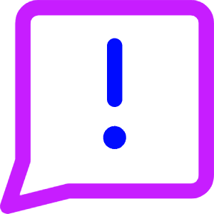 Chat Bubble Square Warning Icon from Core Neon - Free Set