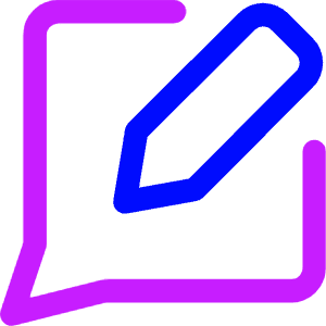 Chat Bubble Square Write Icon from Core Neon - Free Set