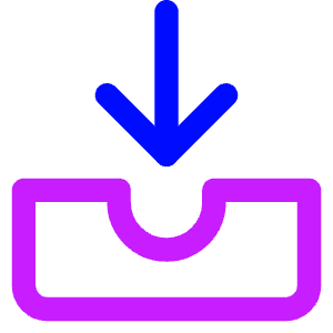 Inbox Tray 1 Icon from Core Neon - Free Set